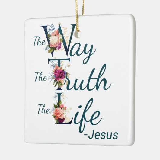 クリスチャン・ウィメンズ・信仰聖書の聖句の道Truth Life セラミックオーナメント (左)