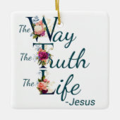 クリスチャン・ウィメンズ・信仰聖書の聖句の道Truth Life セラミックオーナメント (正面)