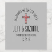クリスチャン ウェディング ワイン ラベル (シングルラベル)