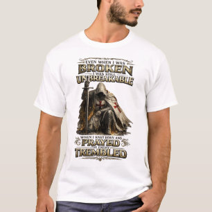 クリスチャン・ウォリアー・プレイヤー・ナイト 励ましのデザイン Tシャツ