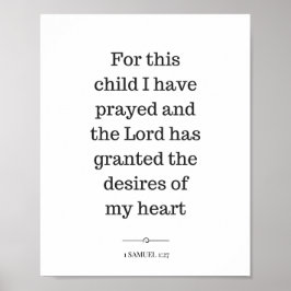 クリスチャン・ウォール・アート， 1サムエル1:27，聖書の聖句 ポスター