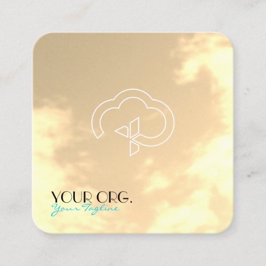 クリスチャン・エターナルライフクロス&クラウド スクエア名刺 (正面)