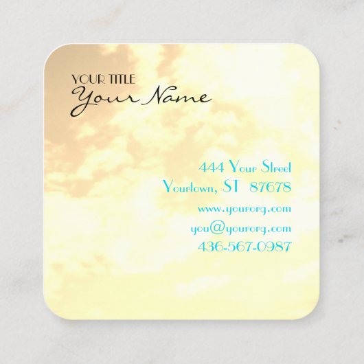 クリスチャン・エターナルライフクロス&クラウド スクエア名刺 (裏面)