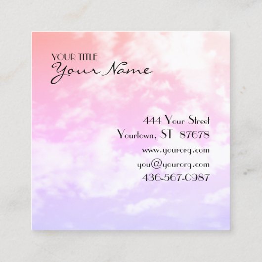 クリスチャン・エターナルライフクロス&クラウド スクエア名刺 (裏面)