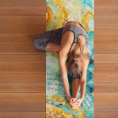 クリスチャン・エレミヤ29:11抽象芸術サンモザイク ヨガマット