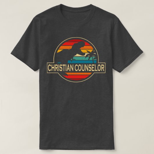 クリスチャン・カウンセラー恐竜 Tシャツ (デザイン正面)