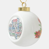 クリスチャン/カトリックのクリスマスツリー セラミックボールオーナメント (右)