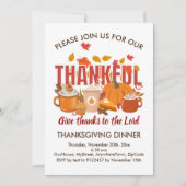 クリスチャン・カボチャ感謝の感謝祭 招待状 (正面)