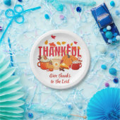 クリスチャン・カボチャ感謝感謝 ペーパープレート (パーティー)