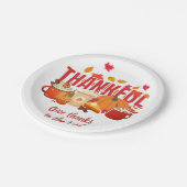 クリスチャン・カボチャ感謝感謝 ペーパープレート (アングル)