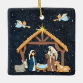 クリスチャン+キリスト降誕 セラミックオーナメント (正面)