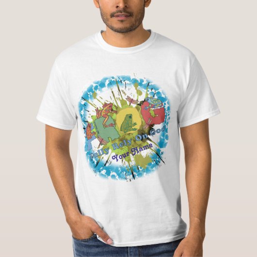 クリスチャン・ギフト 全ては神様を信じて Tシャツ (正面)