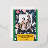 クリスチャン・クリスマスの愛と笑いカード 箔シーズンポストカード (正面/裏面)