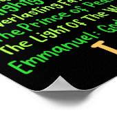 クリスチャン・クリスマスイエス・バイブル名クリスマスツリーSh ポスター (角)