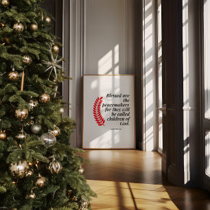 クリスチャン・クリスマスウォールアートマシュー5:9 ポスター