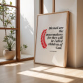 クリスチャン・クリスマスウォールアートマシュー5:9 ポスター