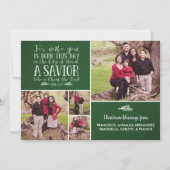 クリスチャン・クリスマスコラージュLuke 2ホリデーフォト シーズンカード (正面)