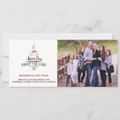 クリスチャン・クリスマスタイポグラフィのプレイド写真 シーズンカード (正面)