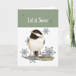 クリスチャン・クリスマス雪かわいい《鳥》アメリカゴガラ鳥 シーズンカード
