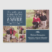 クリスチャン・クリスマス・バイブル聖句ブルーホリデー写真 (正面)