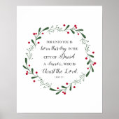 クリスチャン・クリスマス・バイブル・バース・イエス・セイバー・ルーク ポスター (正面)