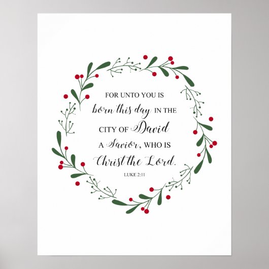 クリスチャン・クリスマス・バイブル・バース・イエス・セイバー・ルーク ポスター (正面)