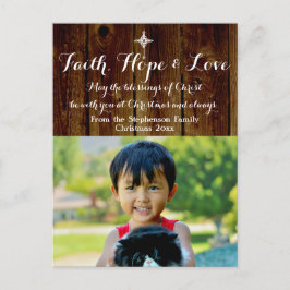 クリスチャン・クリスマス・ホリデー写真はがき シーズンポストカード