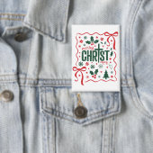クリスチャン クリスマス 十字架 サイン イエス キリスト 信仰 缶バッジ (インサイチュ)