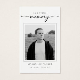 クリスチャン・クロス葬儀記念写真祈りの言葉カード