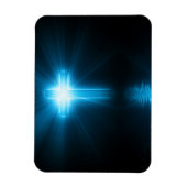 クリスチャン・クロス・イン・ブルーライト マグネット (縦)