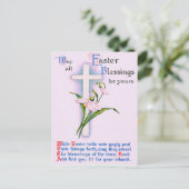 クリスチャン・クロス・イースター・リリー詩 シーズンポストカード (スタンド正面)