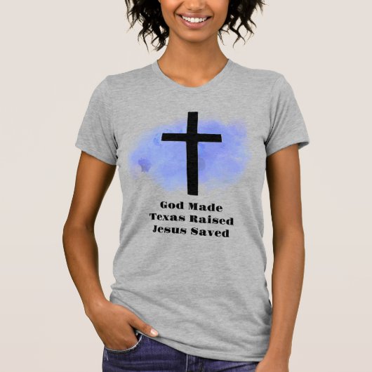クリスチャン・クロス、信仰、テキサス州 Tシャツ (正面)
