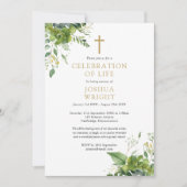 クリスチャン グリーンレイ セレブレーション オブ ライフ 追悼式 招待状 (正面)