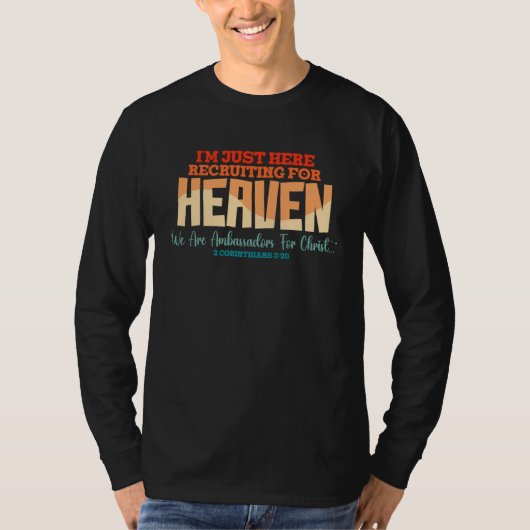 クリスチャン コリント人への第二の手紙 使徒 5:20 キリストの使節 Tシャツ (正面)