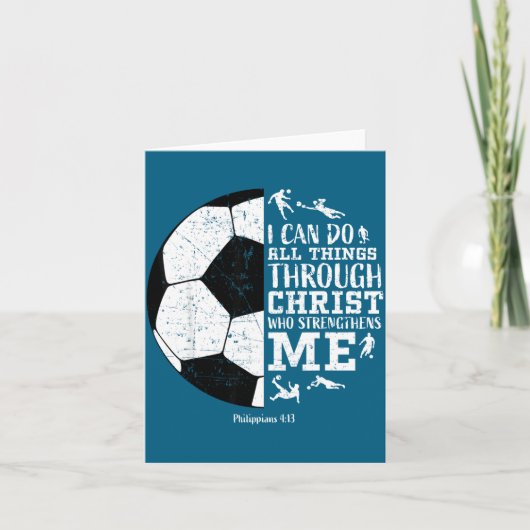 クリスチャン サッカー 信仰 聖書の詩 カード (正面)