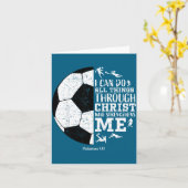 クリスチャン サッカー 信仰 聖書の詩 カード (黄色い花)