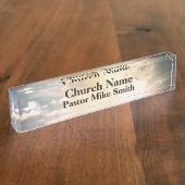 クリスチャン・サンライズ牧草鳥教会牧師 デスクネームプレート (側面)