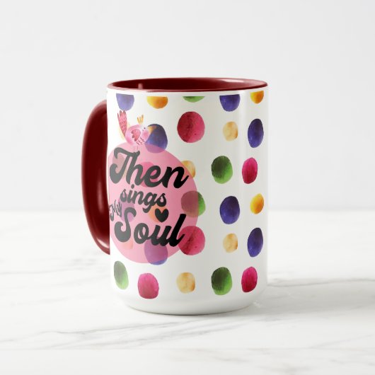 クリスチャン·サン·マイ·ソウル·水玉模様 マグカップ (正面左)