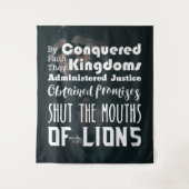 クリスチャン・シャットムーズオブライオンズ聖なる書物、 経典 タペストリー (正面)