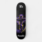 クリスチャン・スケート愛好家グラフィックアート青少年アダルト スケートボード (正面)