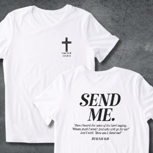 クリスチャン・センド・ミー・イザヤ書6:8教会名・アウトリーチ トライブレンドTシャツ
