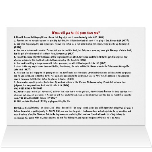 クリスチャン・ソン被収容者グリーティングカード福音メッセージ (内部横(上))