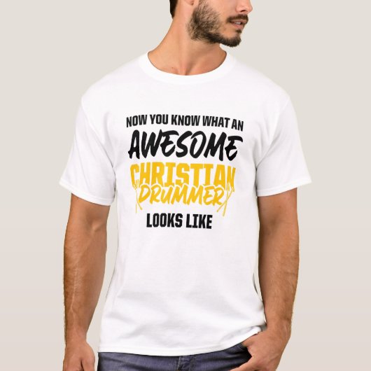 クリスチャン・ドラマー教会の礼拝ドラムプレーヤー59 Tシャツ (正面)