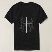 クリスチャン・ドラマー・スティックとイエス・キリスト・ドラムSti Tシャツ (デザイン正面)
