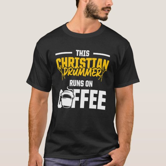 クリスチャン ドラマー 教会 奉仕 ドラム奏者 12 Tシャツ (正面)
