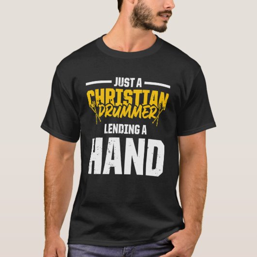 クリスチャン ドラマー 教会 奉仕 ドラム奏者 58 Tシャツ (正面)