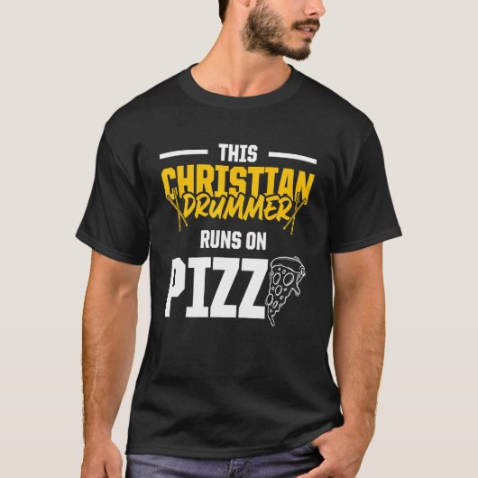 クリスチャン ドラマー 教会 奉仕 ドラム奏者 9 Tシャツ (正面)