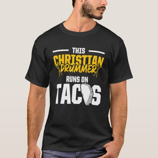 クリスチャン ドラマー 教会 崇拝 ドラム奏者 55 Tシャツ (正面)