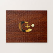 クリスチャン・ナザレーネのクロスシンボルの金ゴールド ジグソーパズル (横)