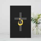 クリスチャン・ナザレーネのシンボル連帯はっきりした十字架 便箋 (スタンド正面)